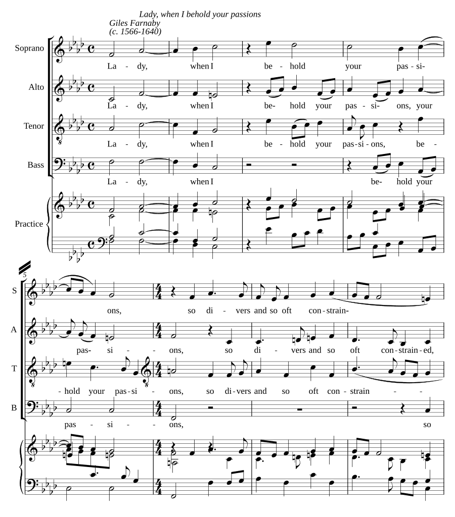 Дама, когда я вижу ваши страсти (Lady, when I behold your passions)