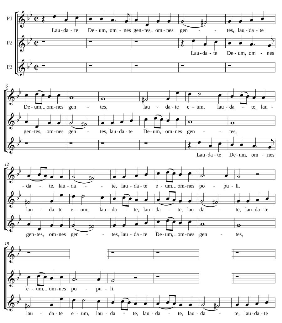 Хвалите Бога, все народы (Laudate Deum omnes gentes)
