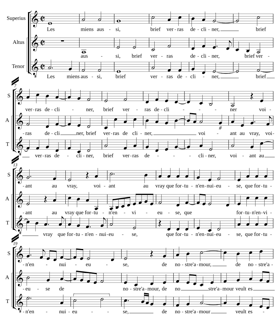 Мои тоже, на 3 голоса (Les miens aussi a 3)