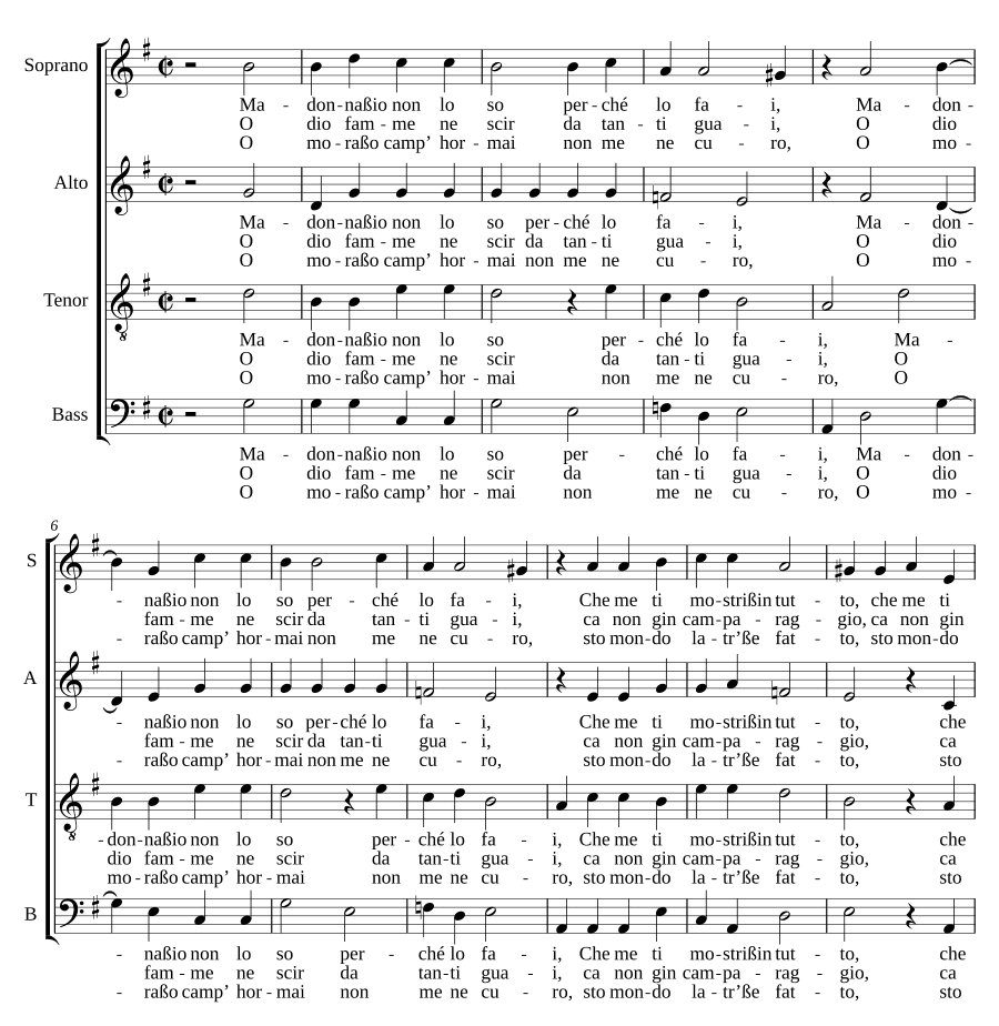 Мадонна, я не знаю, зачем ты это делаешь (Madonna io non lo so perché lo fai)