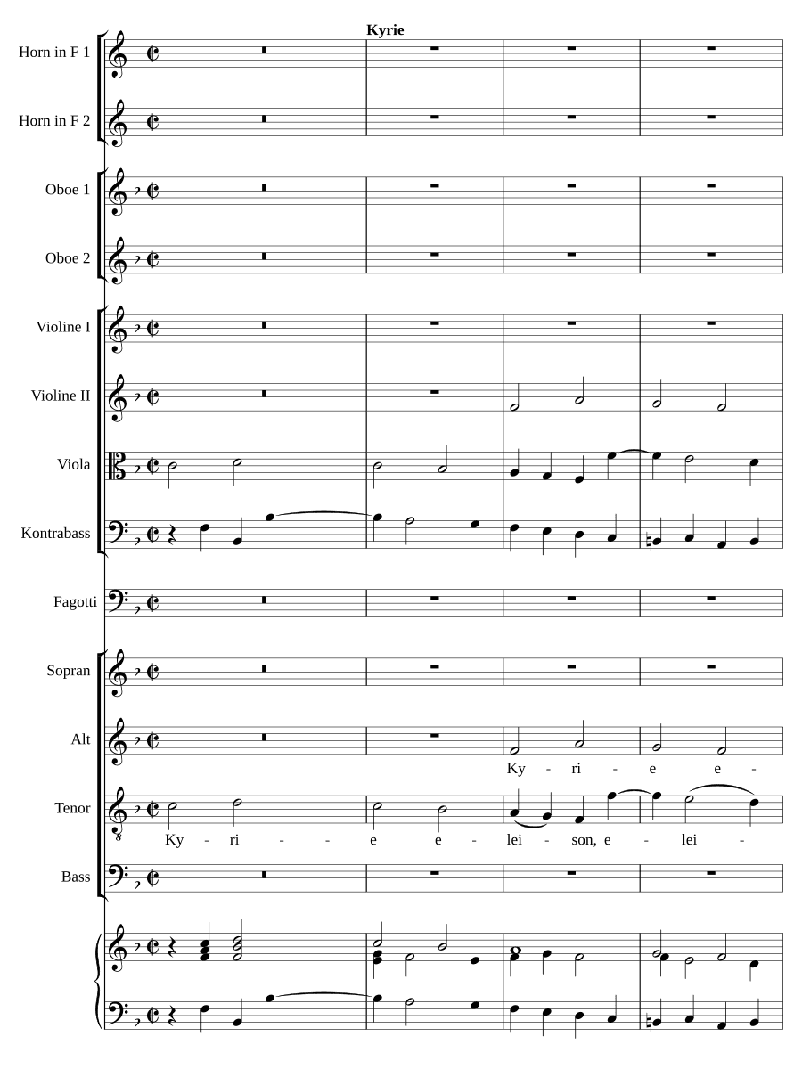 Месса фа мажор, BWV 233 (Missa in F, BWV 233)
