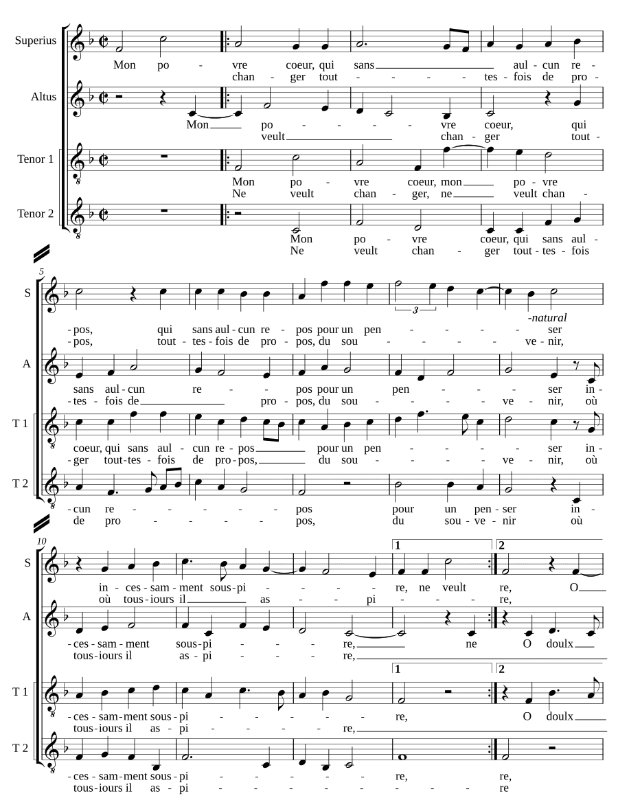 Моё бедное сердце (Mon povre coeur)