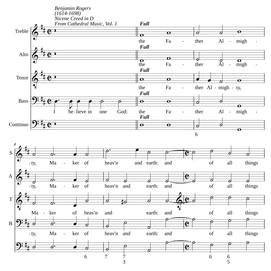Никейский Символ веры в ре мажоре (Nicene Creed in D)