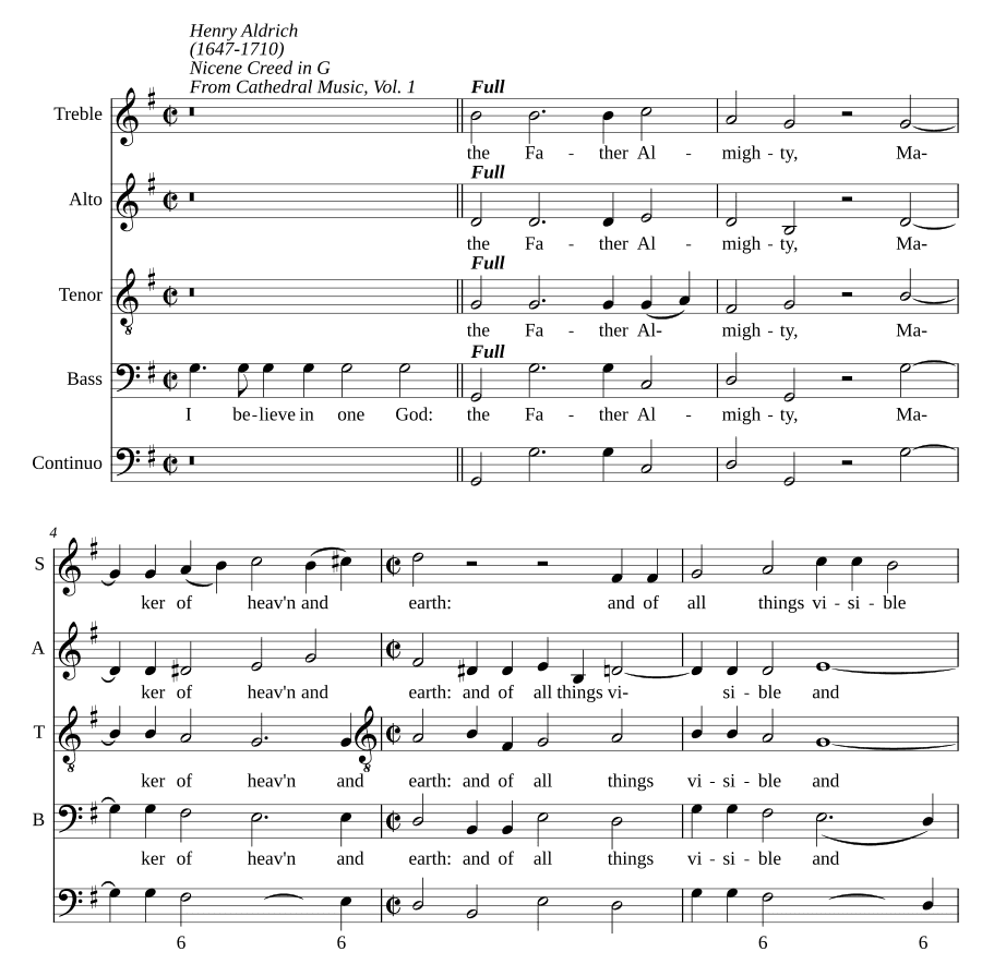 Никейский символ веры соль мажор (Nicene Creed in G)