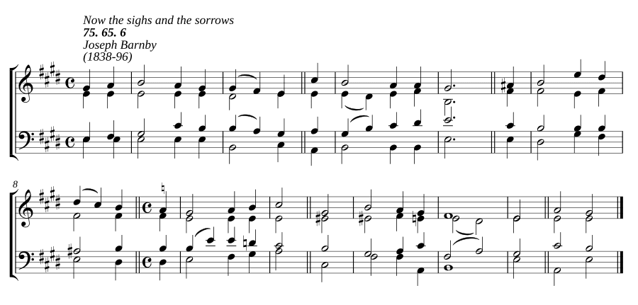 Теперь вздохи и печали (Now the sighs and the sorrows)