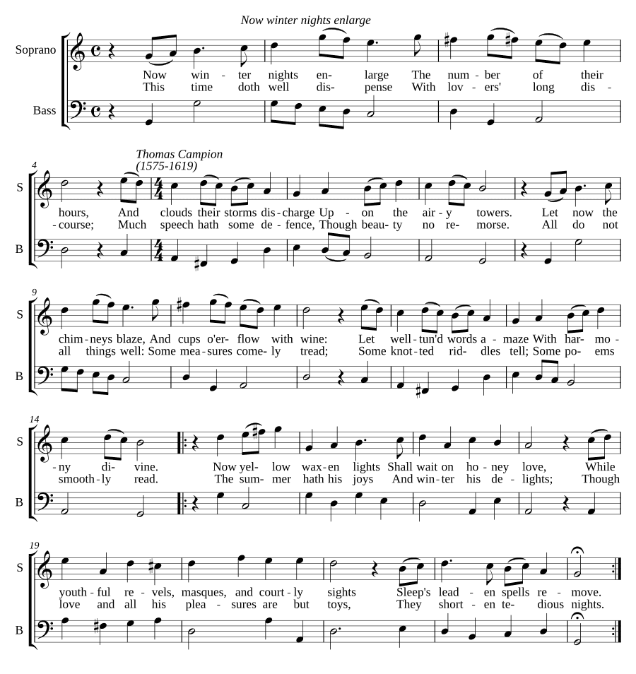Теперь зимние ночи удлиняются (Now winter nights enlarge)