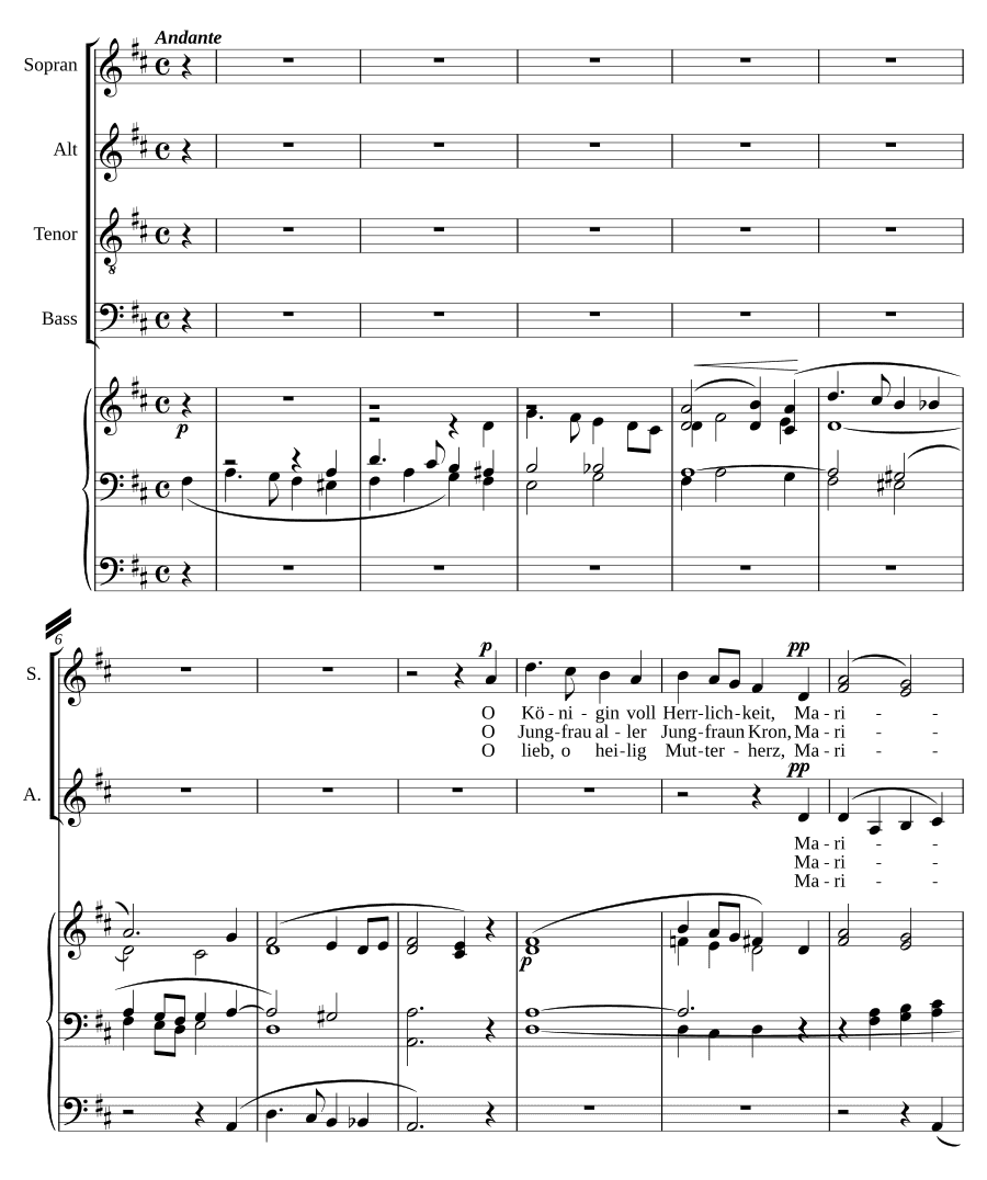 О Царица, полная славы (O Königin voll Herrlichkeit)