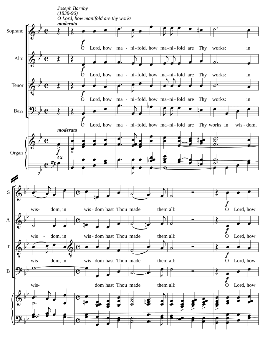 О Господь, как многообразны дела Твои (O Lord, how manifold are Thy works)