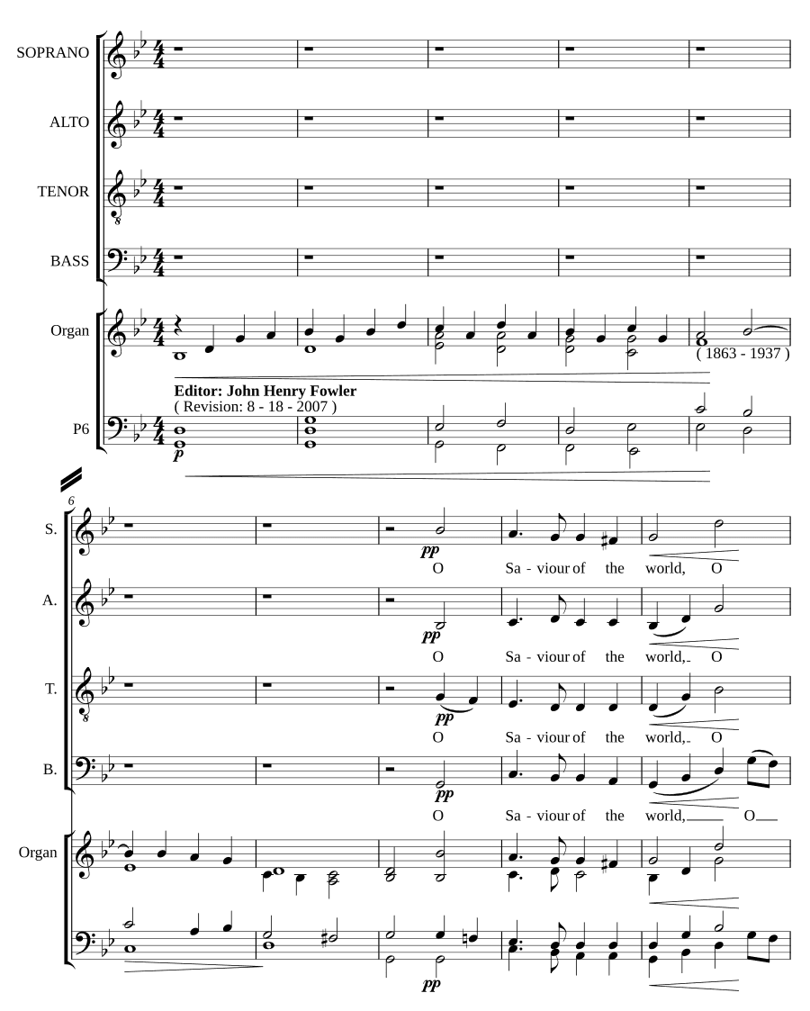 О Спаситель мира (O Saviour of the world)
