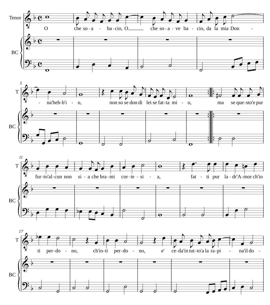 О, какой нежный поцелуй (O che soave bacio)