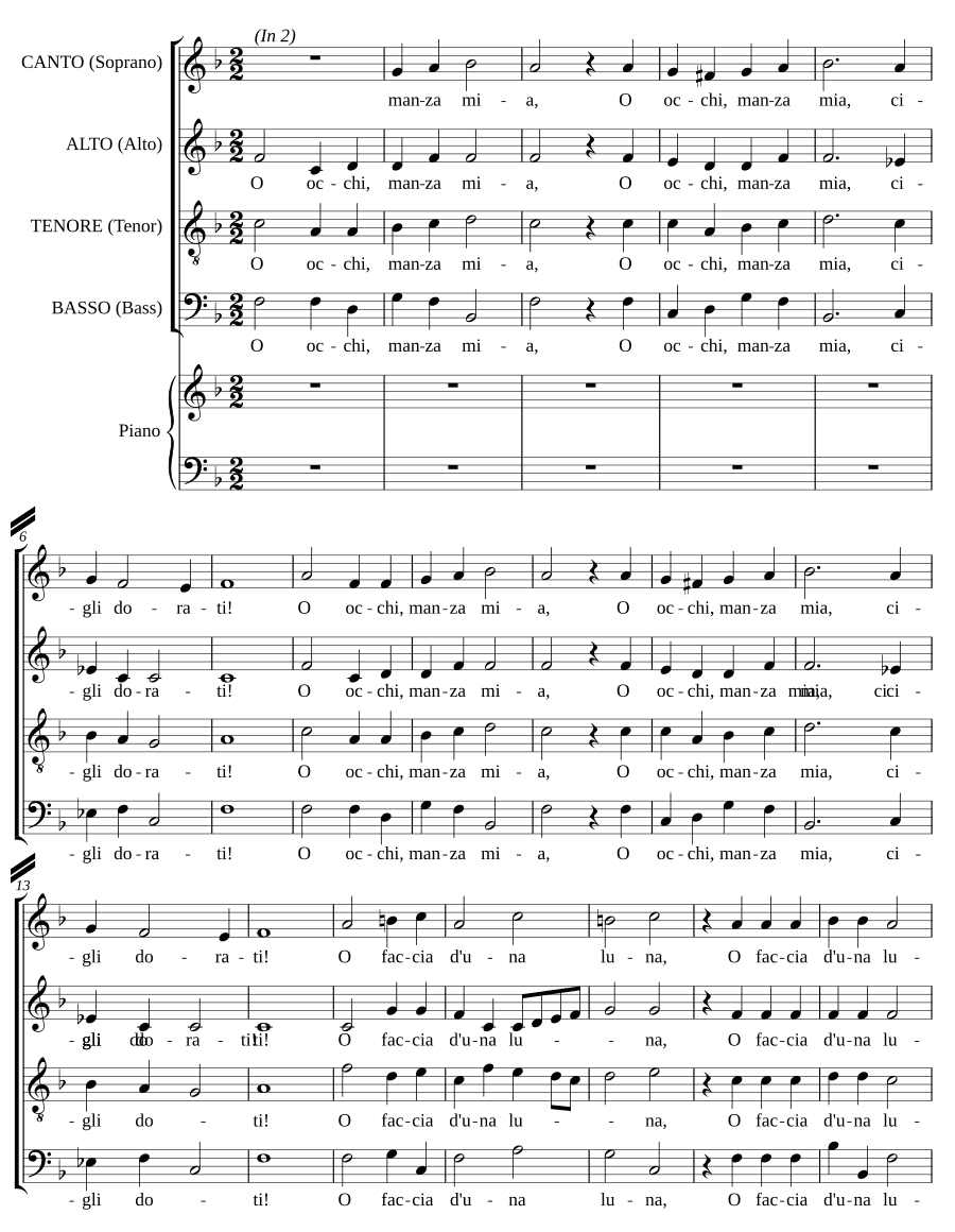 О глаза, моя милая (O occhi, manza mia)