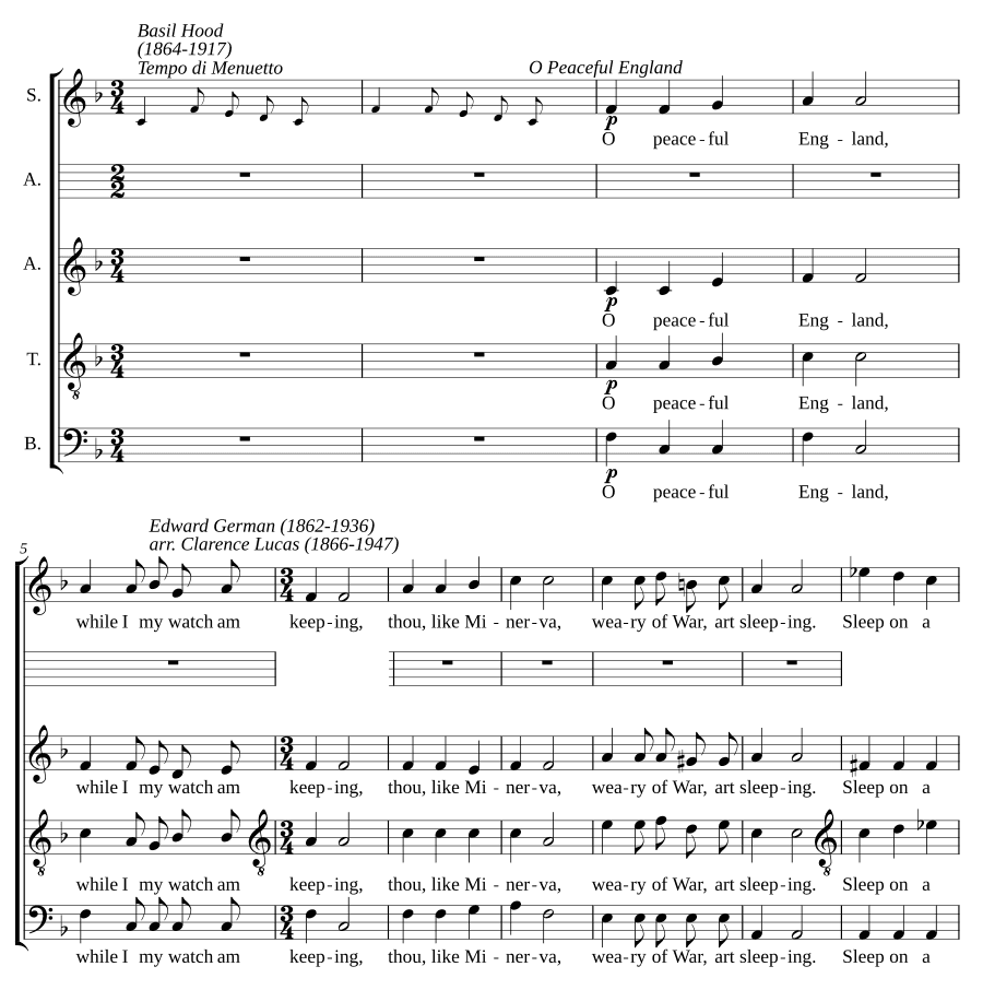 О мирная Англия (O peaceful England)