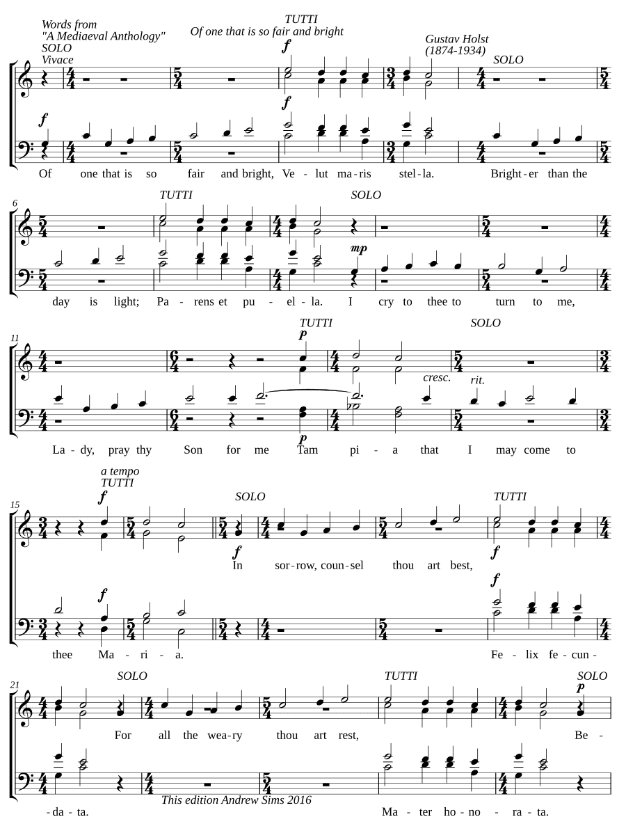 О той, что так прекрасна и светла (Of one that is so fair and bright)
