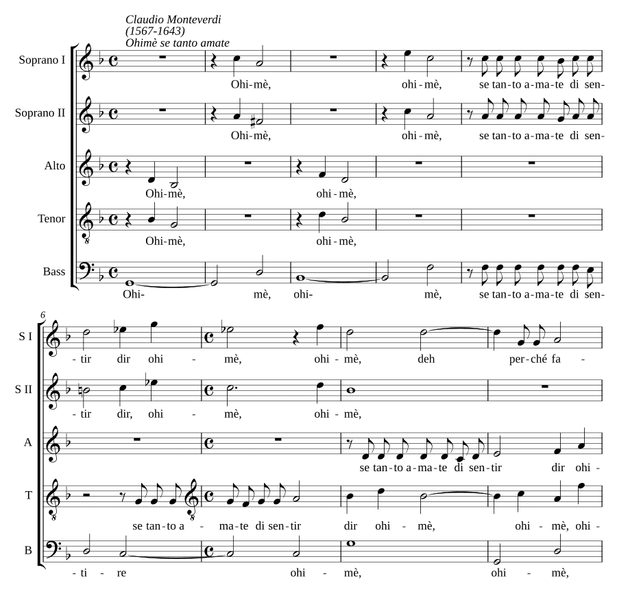 Ох, если вы так любите (Ohimè, se tanto amate)