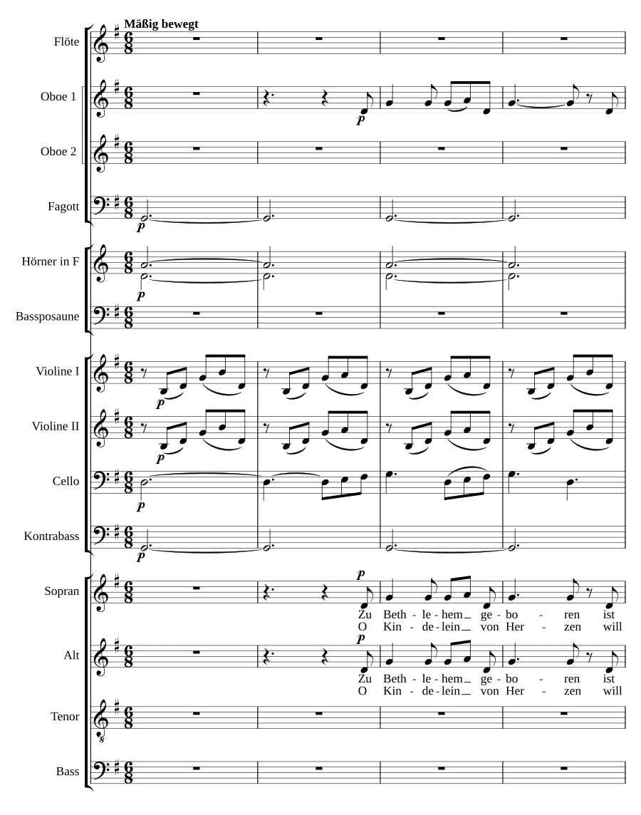 Рожденный в Вифлееме (Zu Bethlehem geboren)
